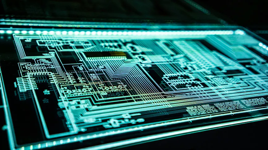 Circuit imprimé électronique éclairé